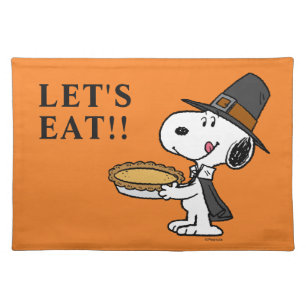 Peanuts   Snoopy Pilgrim Cloth Placemat