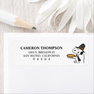 Peanuts   Snoopy Pilgrim Label