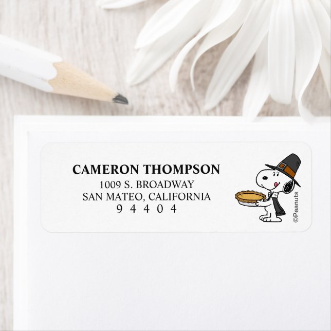Peanuts | Snoopy Pilgrim Label (Insitu)