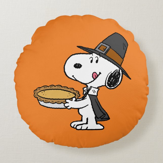 Peanuts | Snoopy Pilgrim Round Pillow (Front)