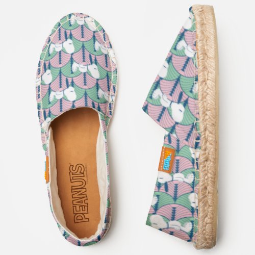 Peanuts  Snoopy Pink Deco Dreams Pattern Espadrilles