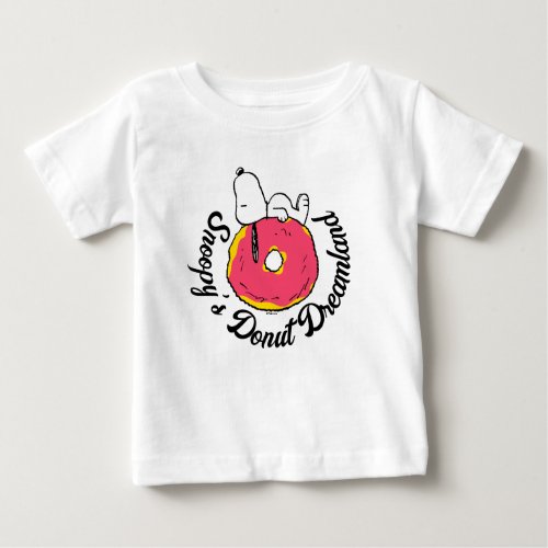 Peanuts  Snoopy Pink Donut Baby T_Shirt