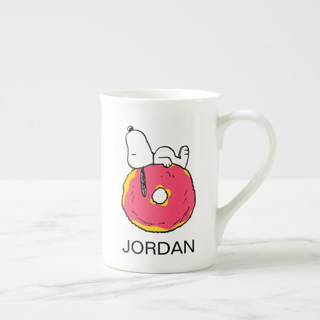 Peanuts | Snoopy Pink Donut Bone China Mug (Right)