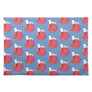 Peanuts   Snoopy Pink Donut Cloth Placemat