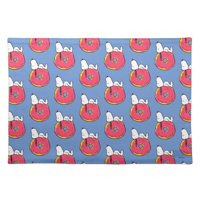 Peanuts | Snoopy Pink Donut Cloth Placemat (Front)