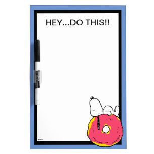 Peanuts Snoopy Pink Donut Dry Erase Board