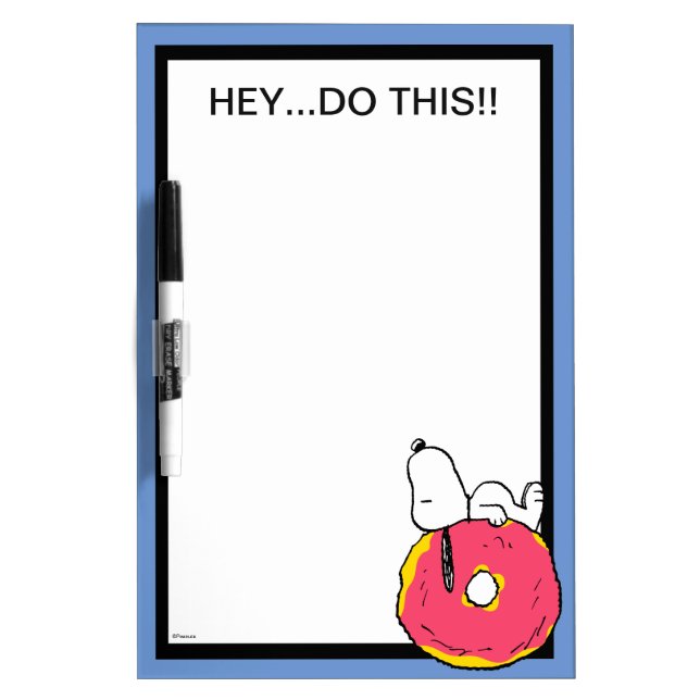 Peanuts | Snoopy Pink Donut Dry Erase Board (Front)