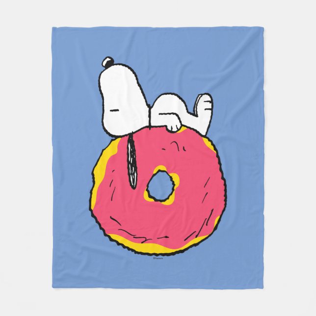 Peanuts | Snoopy Pink Donut Fleece Blanket (Front)