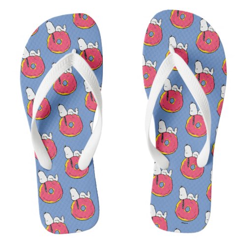 Peanuts  Snoopy Pink Donut Flip Flops