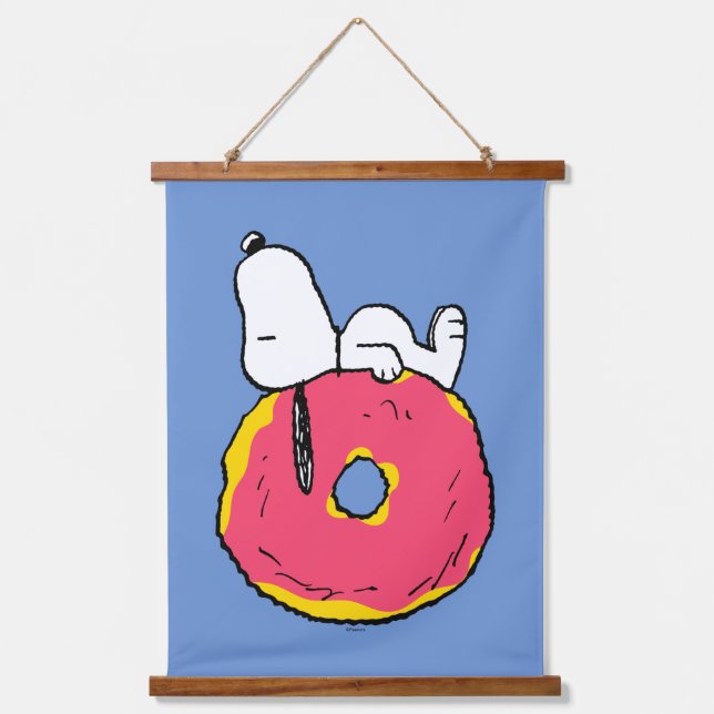 Peanuts | Snoopy Pink Donut Hanging Tapestry (Front)