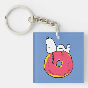 Peanuts   Snoopy Pink Donut Keychain