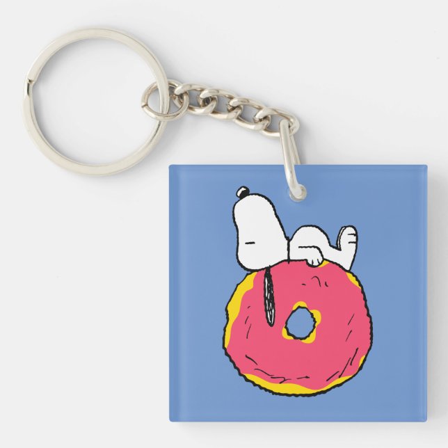 Peanuts | Snoopy Pink Donut Keychain (Front)