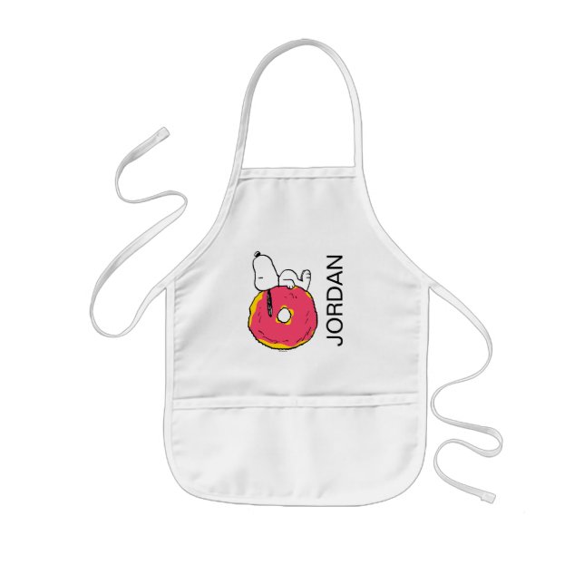 Peanuts | Snoopy Pink Donut Kids' Apron (Front)
