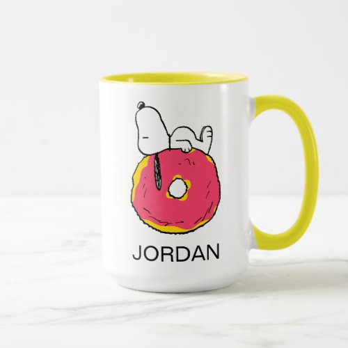 Peanuts  Snoopy Pink Donut Mug