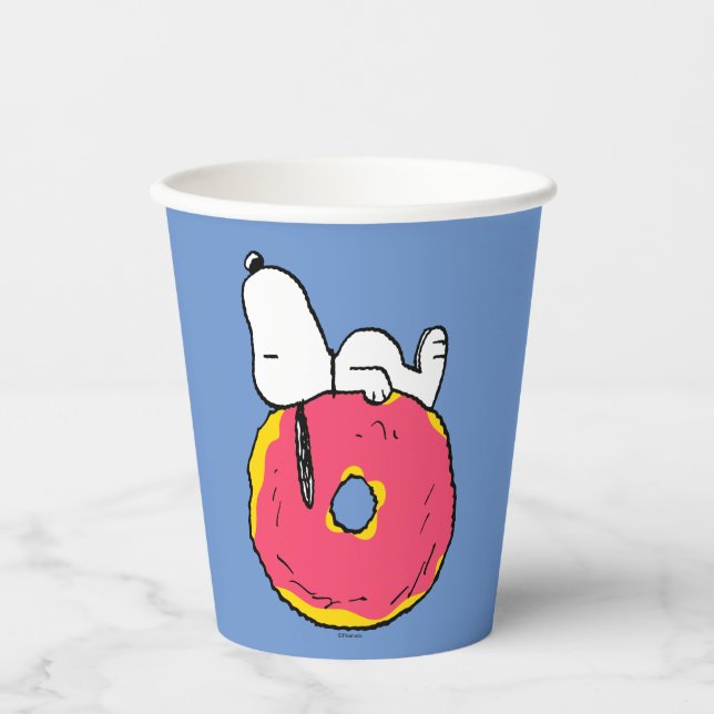 Peanuts | Snoopy Pink Donut Paper Cups (Front)