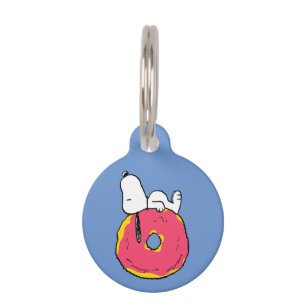 Peanuts Snoopy Pink Donut Pet ID Tag