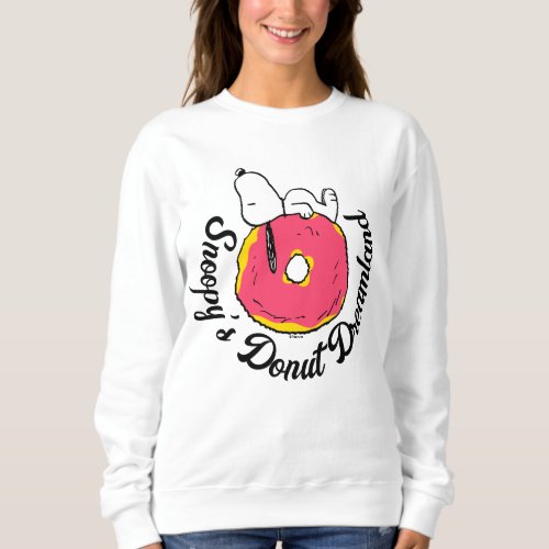 Peanuts  Snoopy Pink Donut Sweatshirt