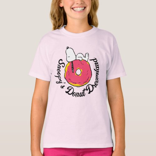 Peanuts  Snoopy Pink Donut T_Shirt