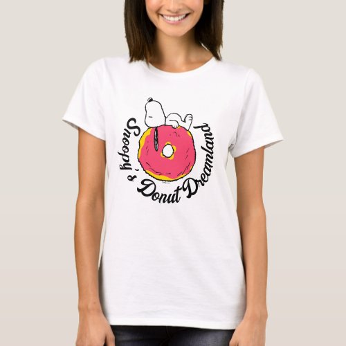 Peanuts  Snoopy Pink Donut T_Shirt