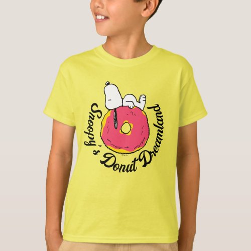 Peanuts  Snoopy Pink Donut T_Shirt