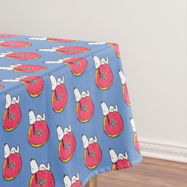 Peanuts | Snoopy Pink Donut Tablecloth (In Situ)