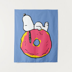Peanuts Snoopy Pink Donut Tapestry