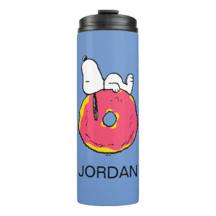Peanuts   Snoopy Pink Donut Thermal Tumbler