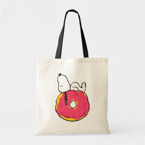 Peanuts  Snoopy Pink Donut Tote Bag