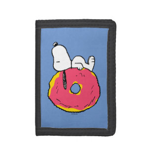 Peanuts Snoopy Pink Donut Tri-fold Wallet