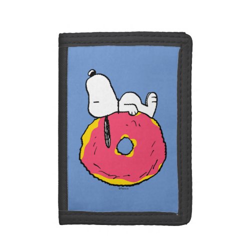 Peanuts  Snoopy Pink Donut Trifold Wallet