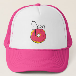 Peanuts Snoopy Pink Donut Trucker Hat