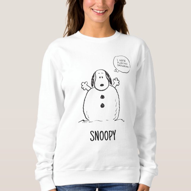 Peanuts | Snoopy Playing Snowman Sweatshirt (Front)