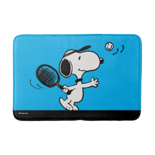 Peanuts   Snoopy Plays Tennis Bath Mat