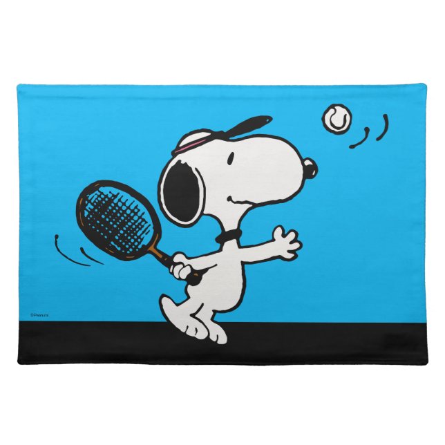 Peanuts | Snoopy Plays Tennis Cloth Placemat (Front)