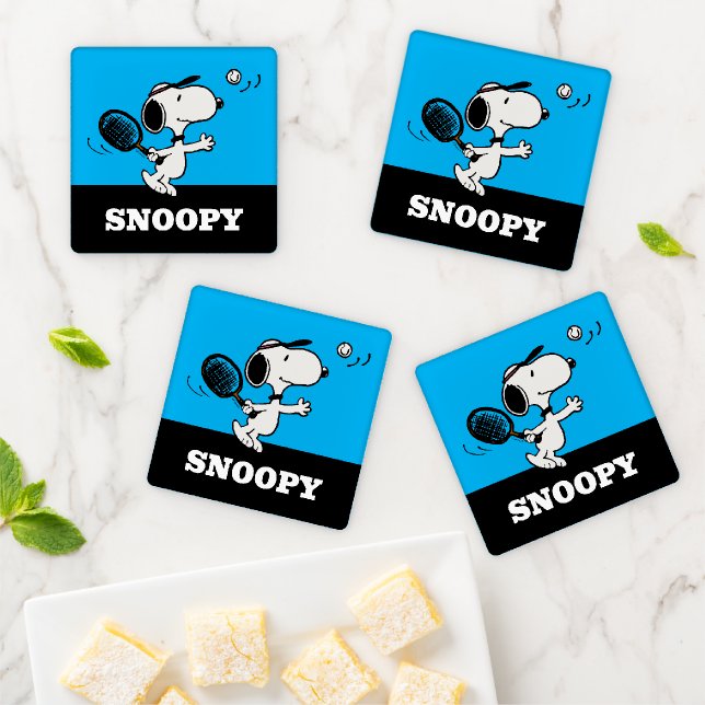 Peanuts | Snoopy Plays Tennis Coaster Set (In Situ)