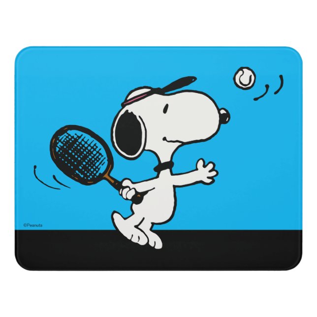Peanuts | Snoopy Plays Tennis Door Sign (Contemporary Front)