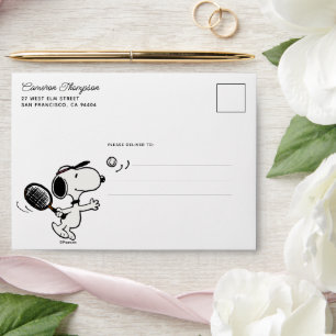Peanuts Snoopy Plays Tennis Envelope