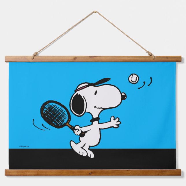 Peanuts | Snoopy Plays Tennis Hanging Tapestry (Front)