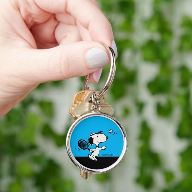 Peanuts | Snoopy Plays Tennis Keychain (Hand)