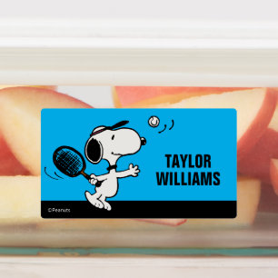 Peanuts Snoopy Plays Tennis Kids' Labels