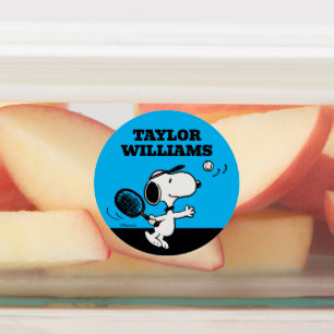 Peanuts Snoopy Plays Tennis Kids' Labels