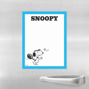 Peanuts Snoopy Plays Tennis Magnetic Dry Erase Sheet