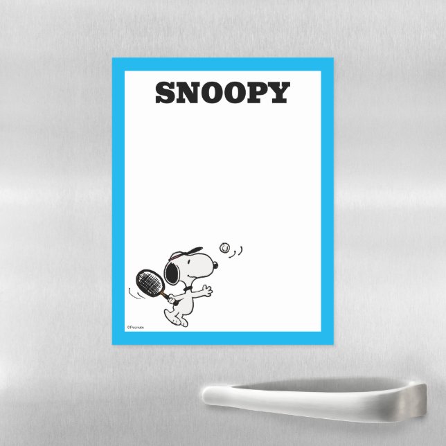 Peanuts | Snoopy Plays Tennis Magnetic Dry Erase Sheet (In Situ)