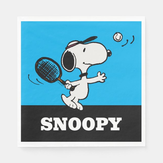 Peanuts | Snoopy Plays Tennis Napkins (Front)
