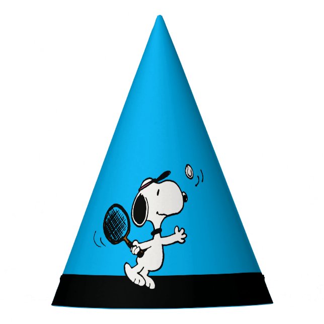 Peanuts | Snoopy Plays Tennis Party Hat (Front)