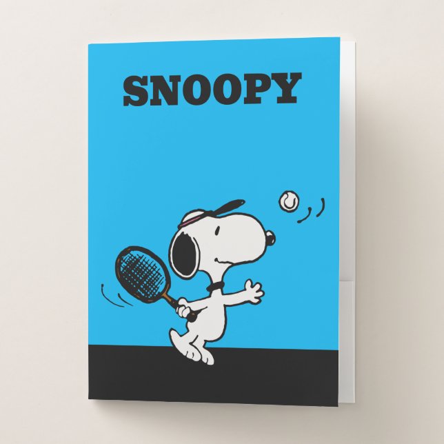 Peanuts | Snoopy Plays Tennis Pocket Folder (Front)