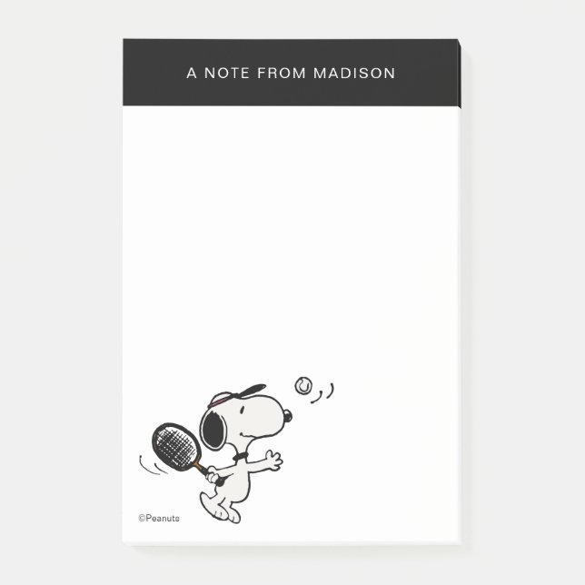 Peanuts | Snoopy Plays Tennis Post-it Notes (Front)