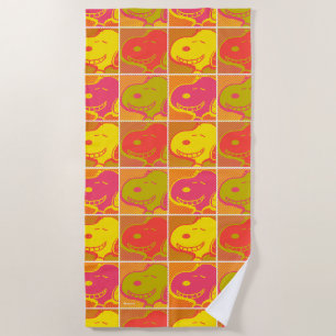 Peanuts Snoopy Pop Art Pattern Beach Towel