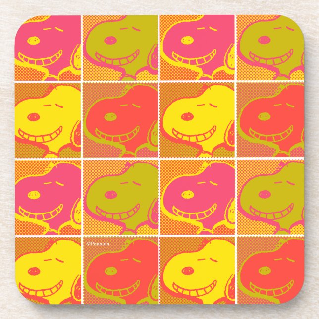 Peanuts | Snoopy Pop Art Pattern Beverage Coaster (Front)