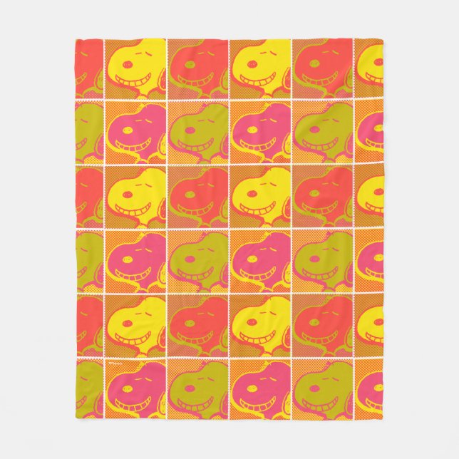 Peanuts | Snoopy Pop Art Pattern Fleece Blanket (Front)